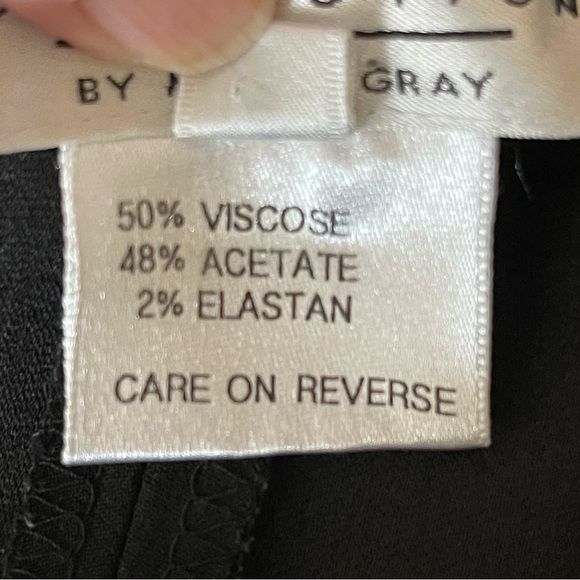 ST JOHN COLLECTION STRAIGHT KNIT PANT pleated pockets quietluxury dark academia - Picture 10 of 11